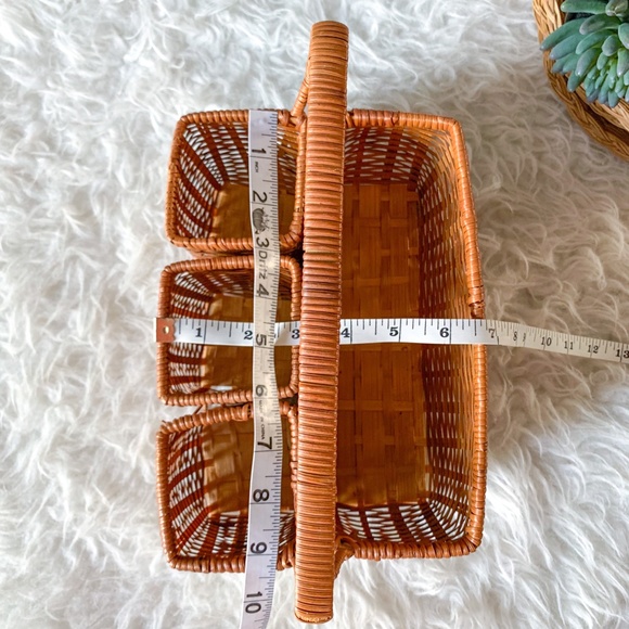 Boho Silverware Picnic Utensil Divided Basket - Picture 4 of 8